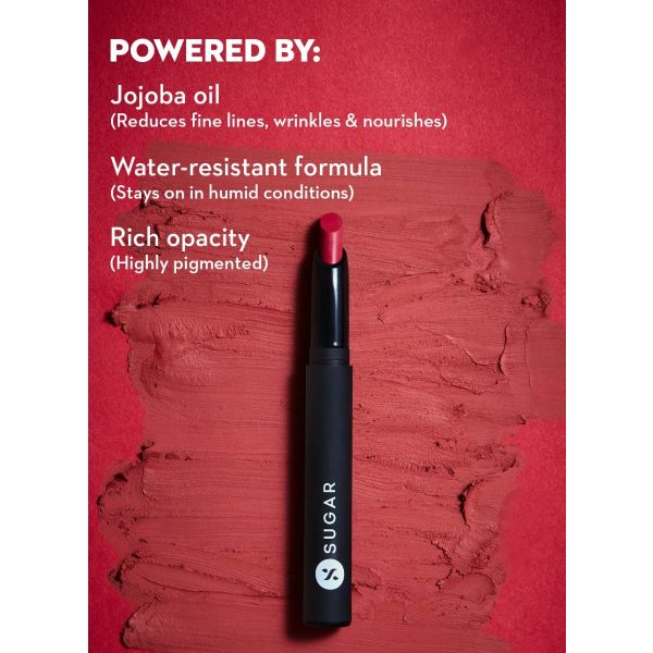 Sugar - Matte Attack Transferproof Lipstick Color: 02 Red Zeppelin (Chilli Red)