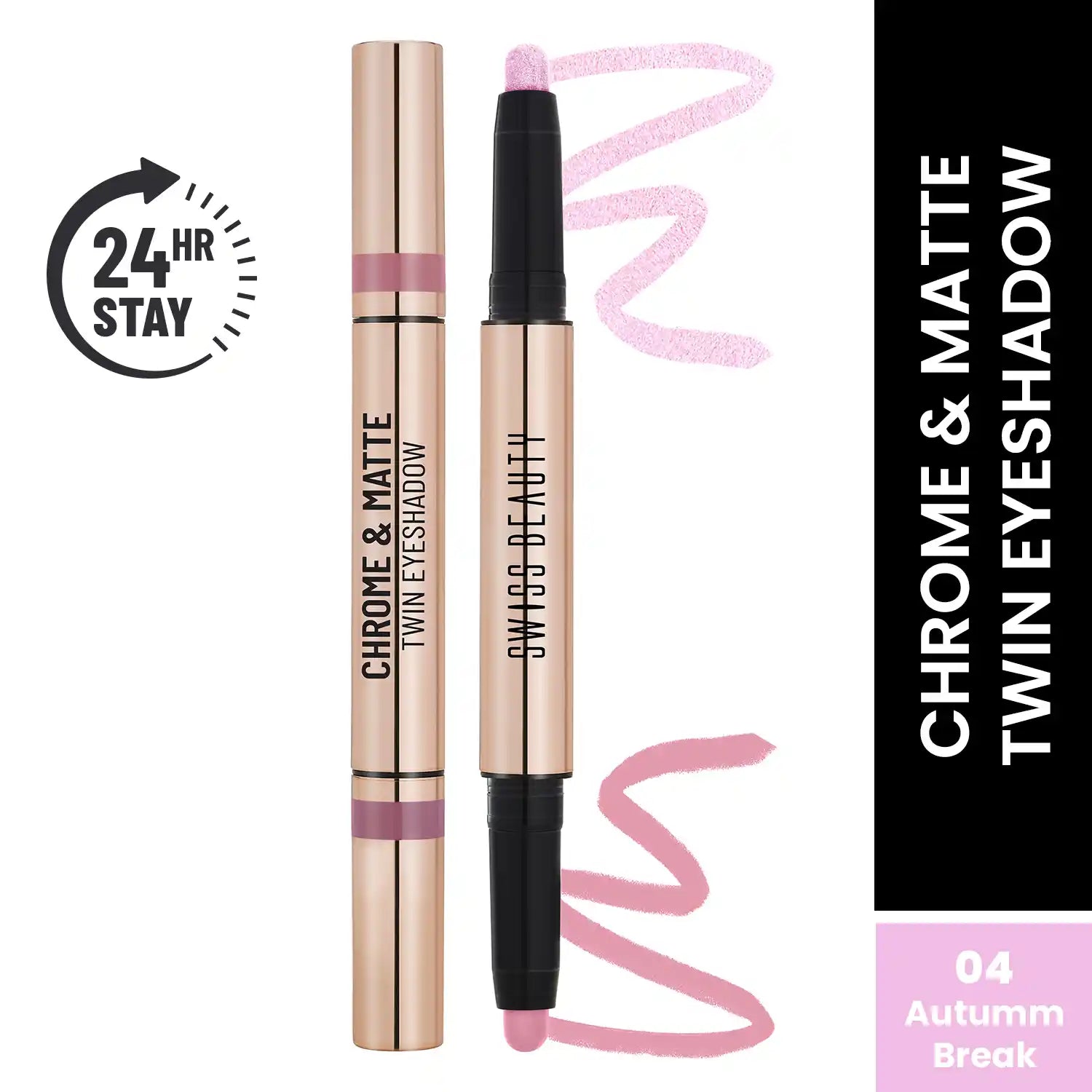 Swiss Beauty Chrome & Matte Twin Eyeshadow  Shade No. 04 Autumm break
