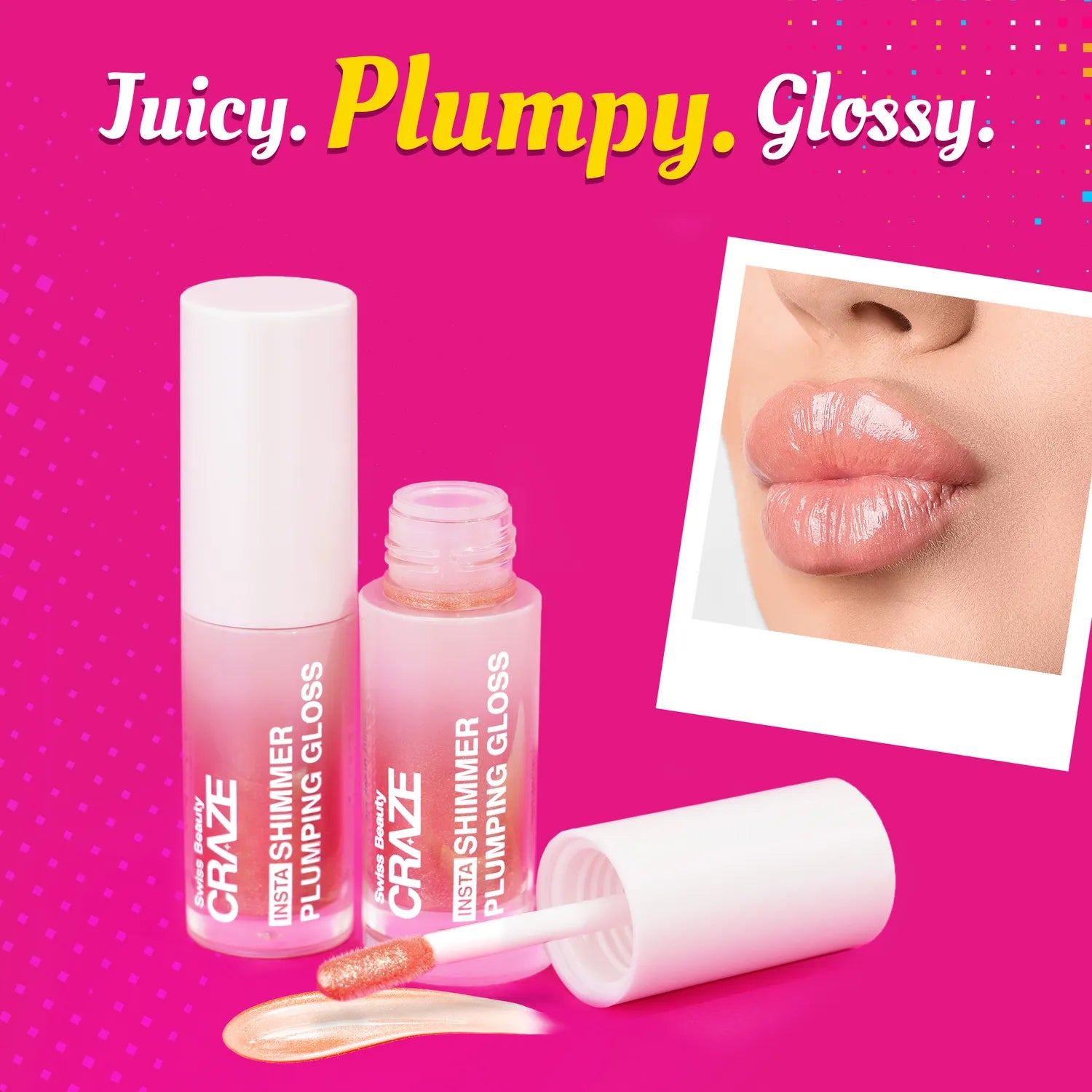 Swiss Beauty CRAZE Insta Shimmer Plumping Gloss