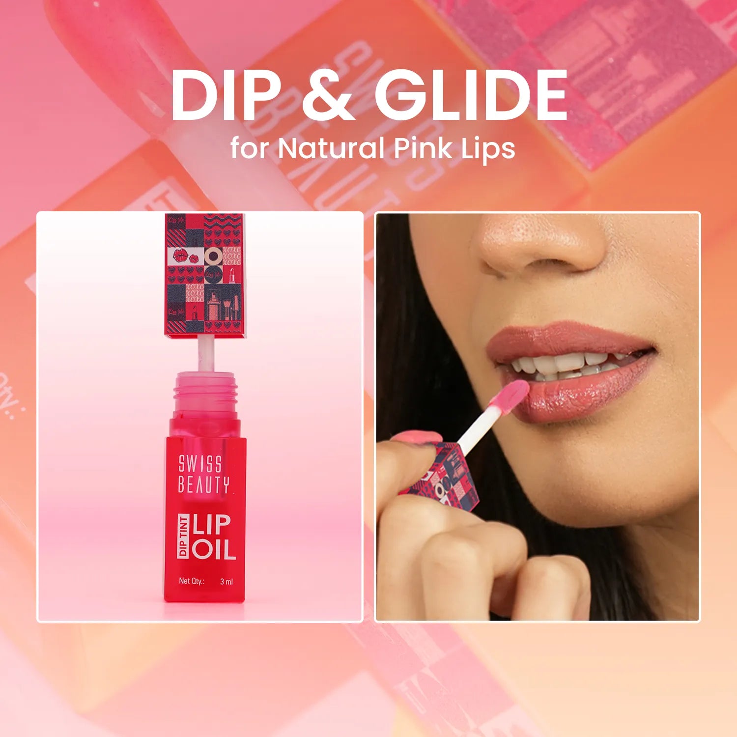 Swiss Beauty Dip Tint Lip Oil Shade No. 04 Kiwi