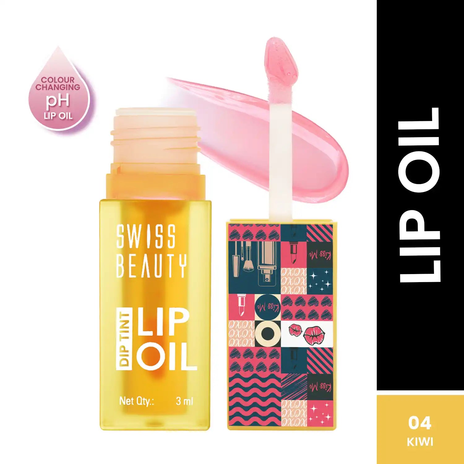 Swiss Beauty Dip Tint Lip Oil Shade No. 04 Kiwi