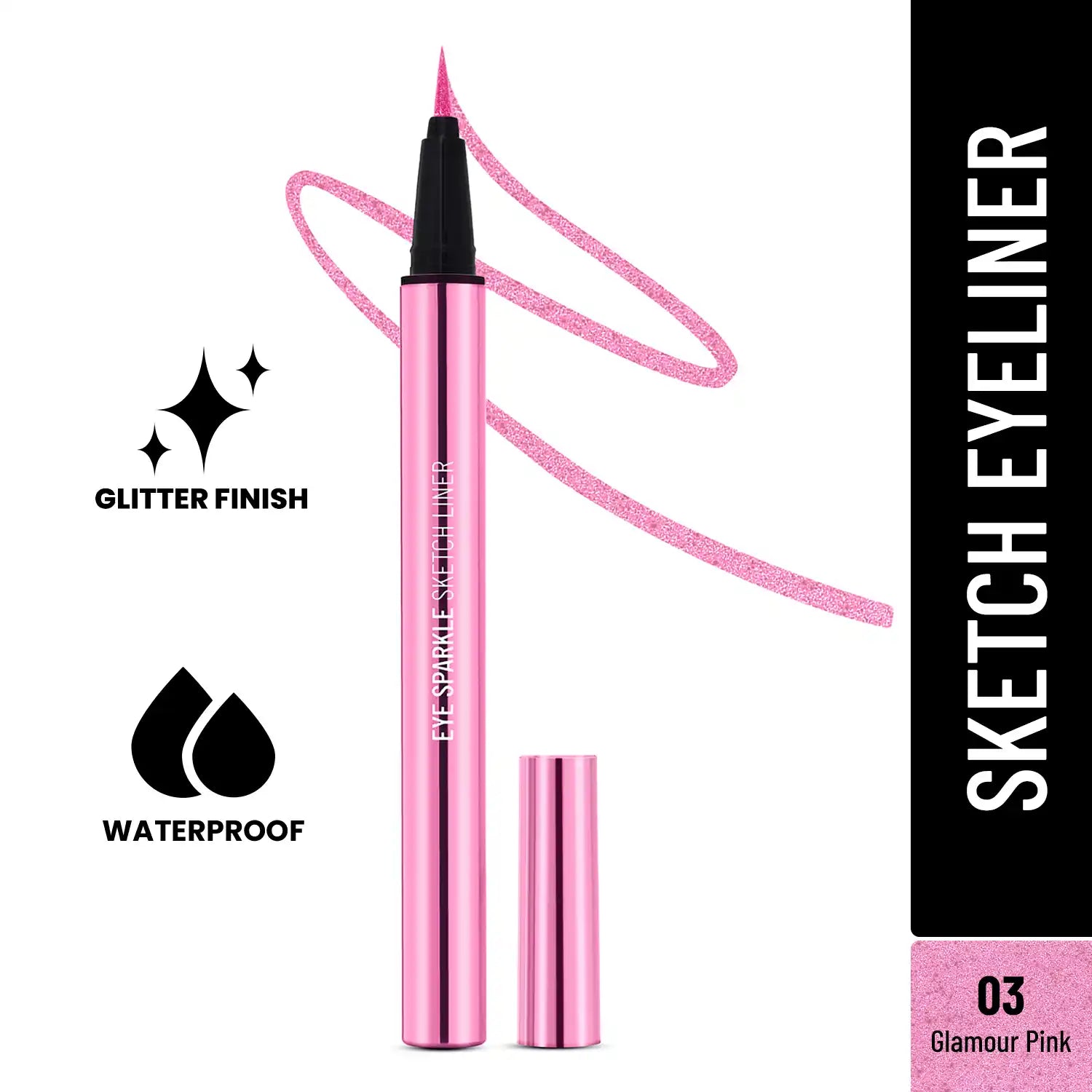 Swiss Beauty Eye Sparkle Sketch Liner Glamour Pink