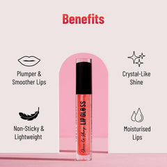 Swiss Beauty - Shine & Plump Lip Gloss 4ml Shade No.04 Pretty Pink