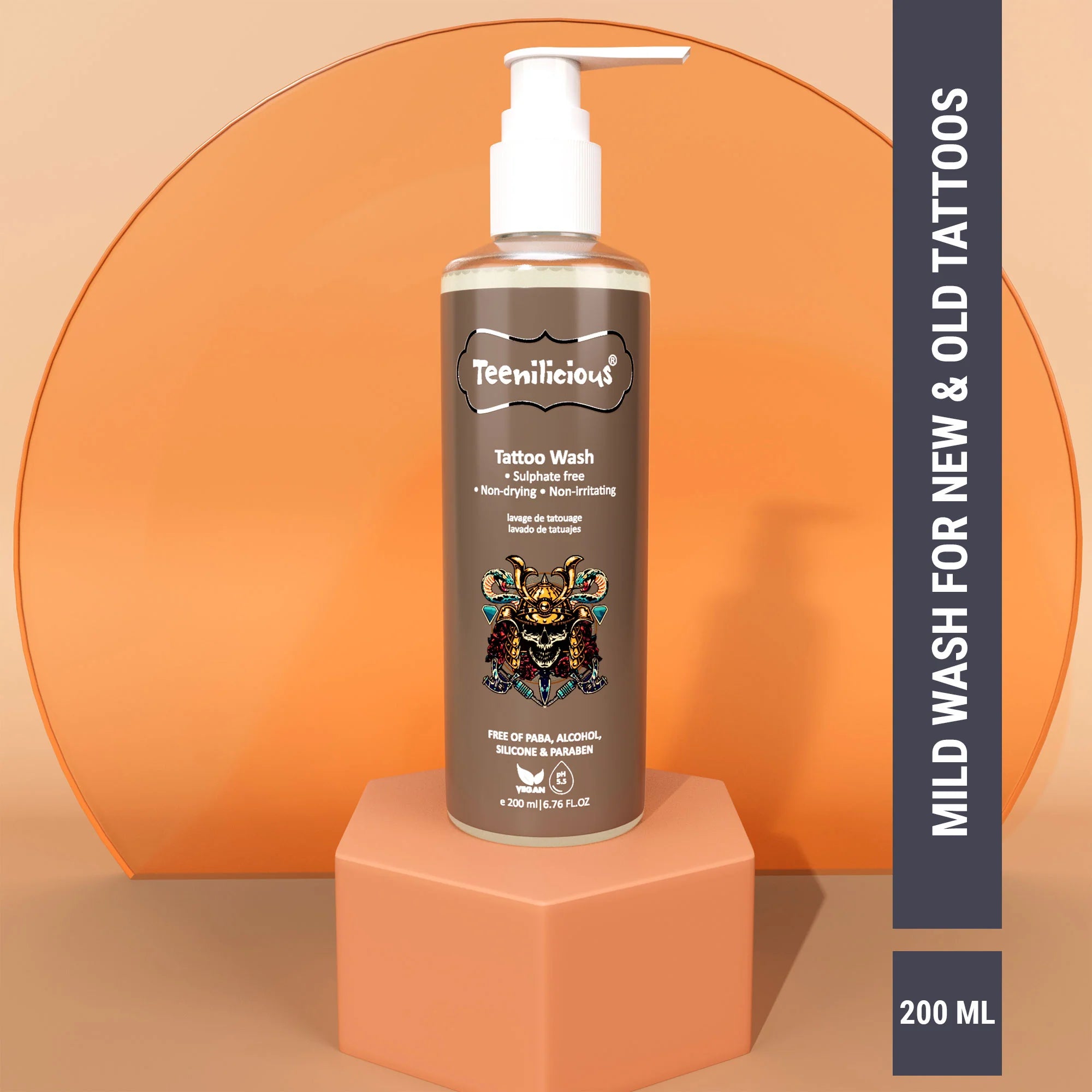 Teenilicious - Tattoo Wash With Colloidal Oatmeal & Hydrolyzed Quinoa 200ml