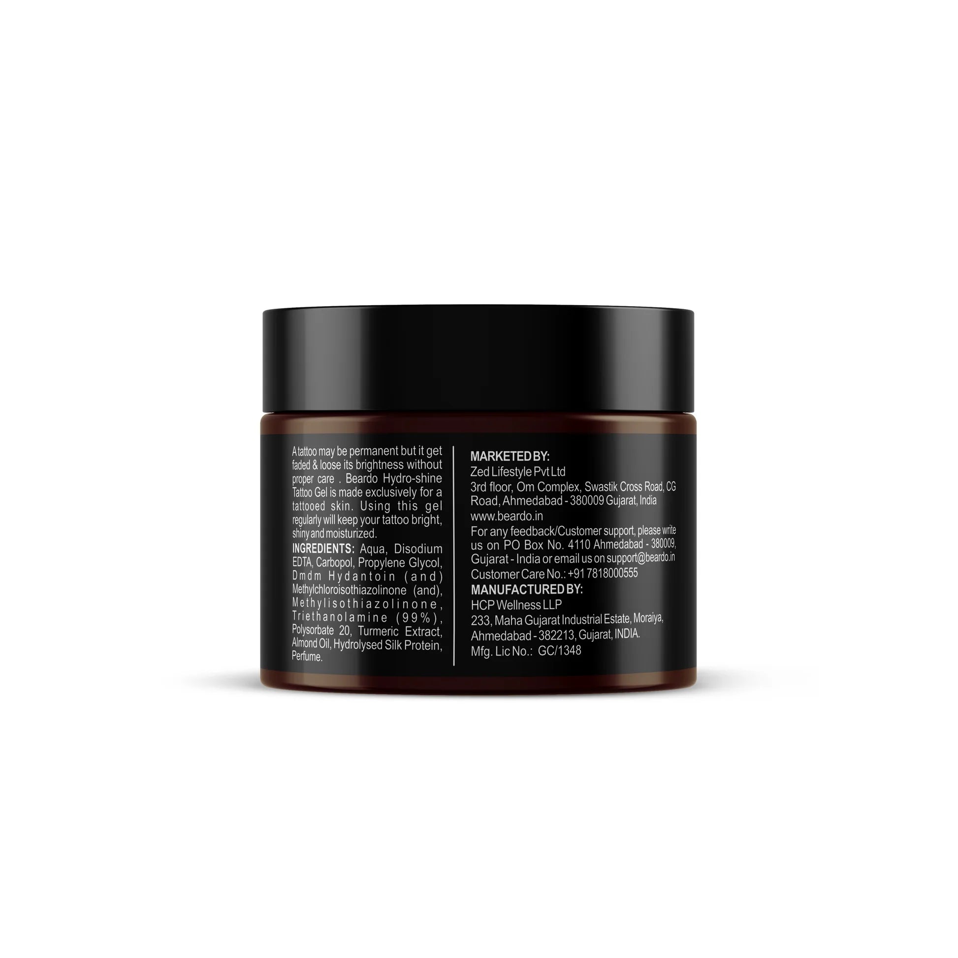Beardo - Tattoo Shiner Hydro Gel Instant shine & brightness Heals tattooed skin 50g