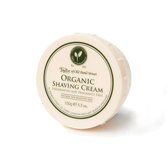 Organic shaving cream bowl, 150 g, cream container with green label