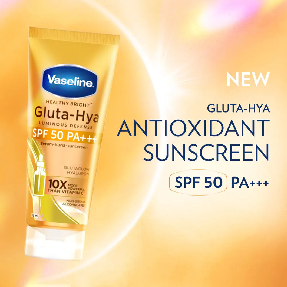 Vaseline Gluta-Hya Luminous Defense SPF 50 PA+++ Sunscreen - 175 ml