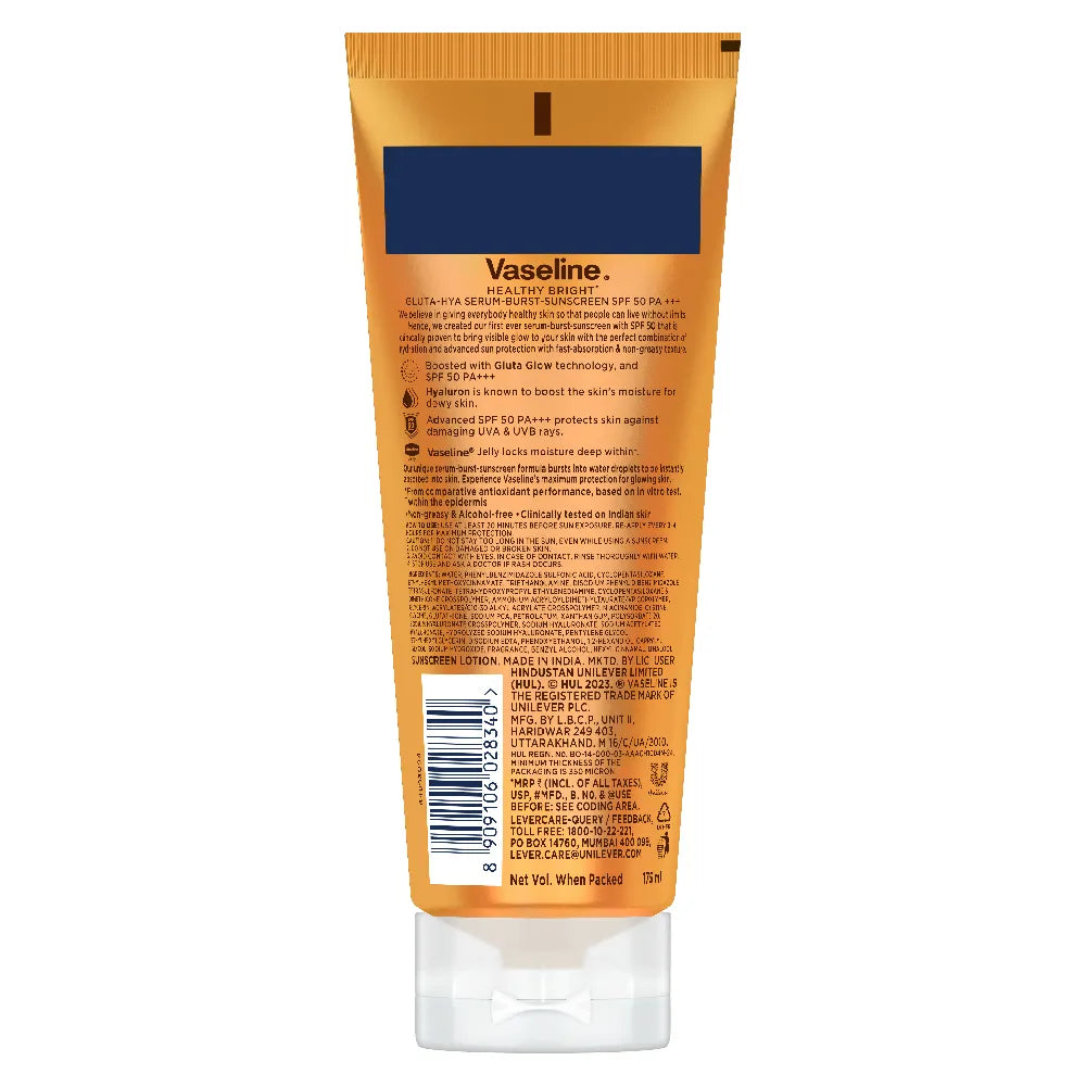 Vaseline Gluta-Hya Luminous Defense SPF 50 PA+++ Sunscreen - 175 ml