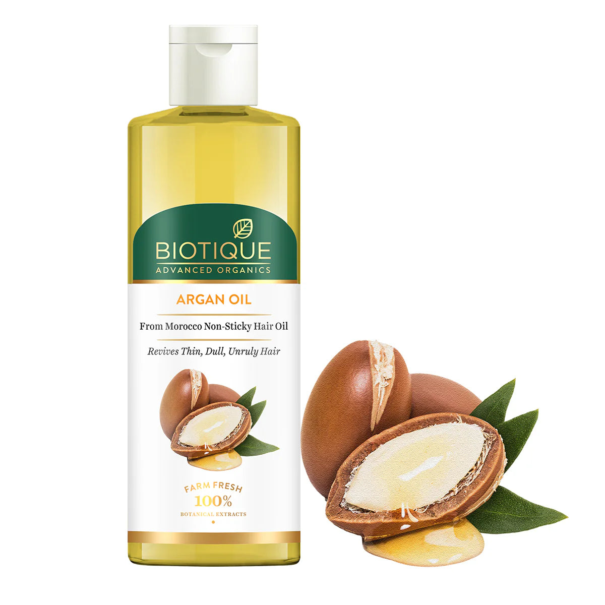 Biotique Unisex Advanced Organics Argan Oil From Morocco Non-Sticky Hair Oil 200ml