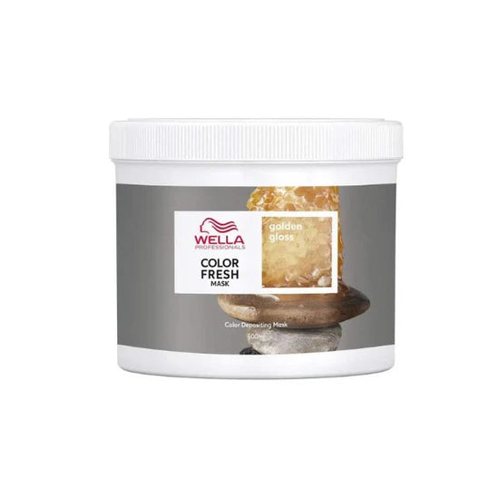 Wella Color Fresh golden gloss hair mask tub with white lid and label