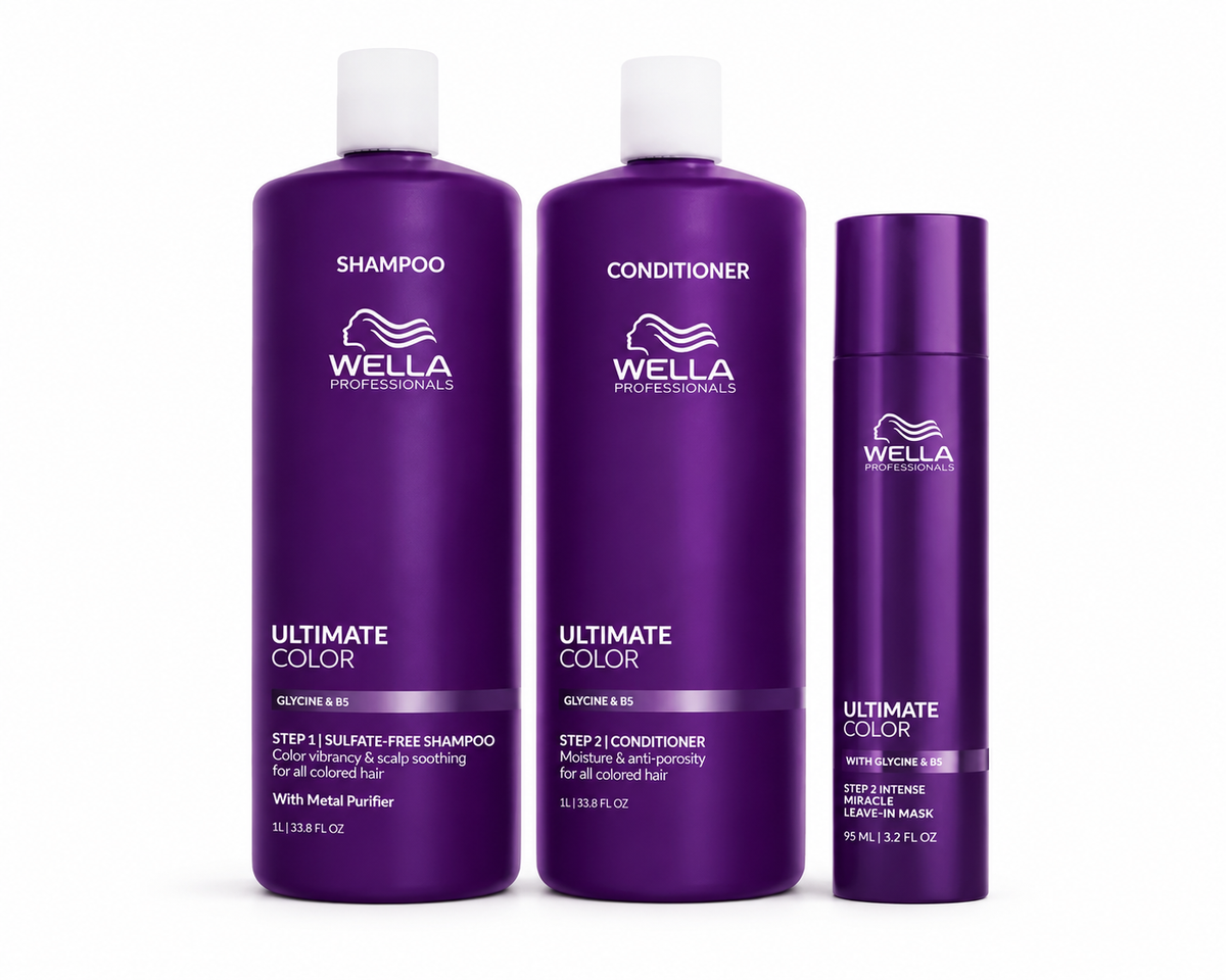 Wella Ultimate Color Shampoo, Conditioner (1L) and Mask 95ml Bundle