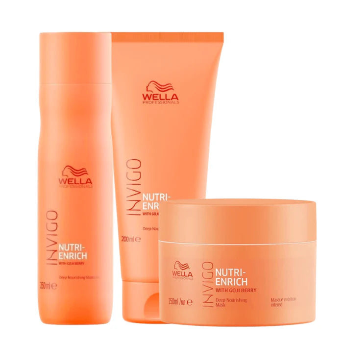 Invigo Nutri Enrich haircare bundle: deep nourishing shampoo, conditioner & mask