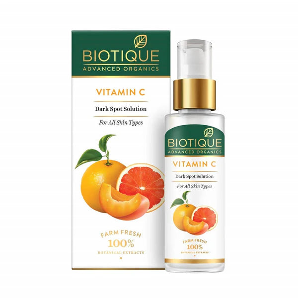 Vitamin C dark spot solution bottle and box, 30 ml