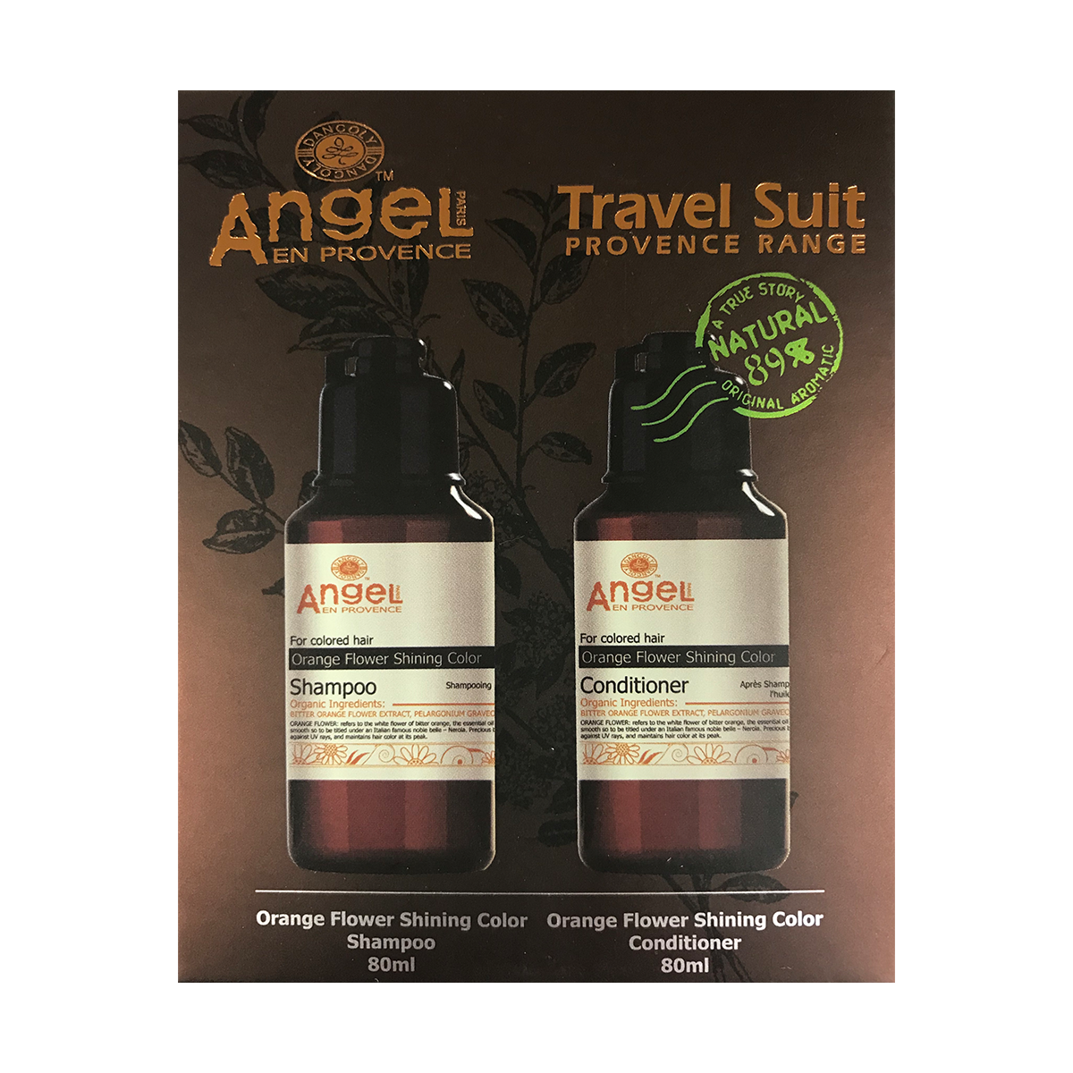Angel Orange Flower Shining Colour Duo Travel Pack - 80ml x 2 - Kess Hair and Beauty