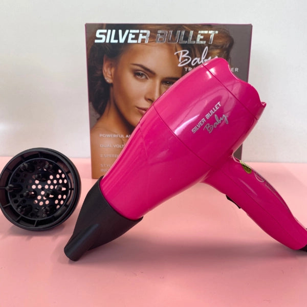 Silver Bullet Metallic Baby Travel Hair Dryer- AQUA - Kess Hair and Beauty