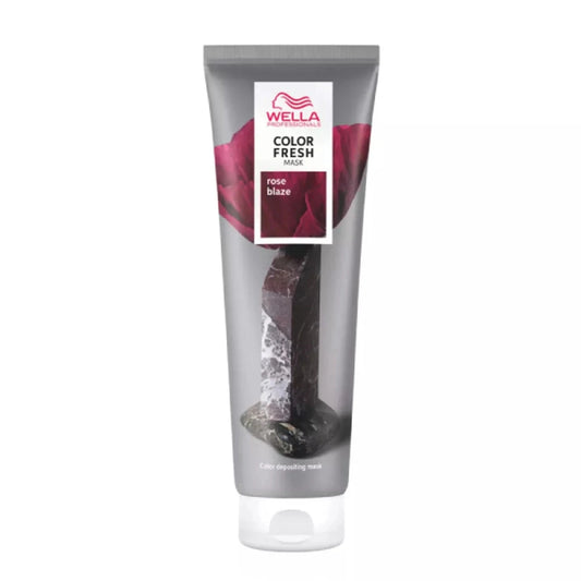 Wella Color Fresh Mask tube in metal-gray, Rose Blaze label