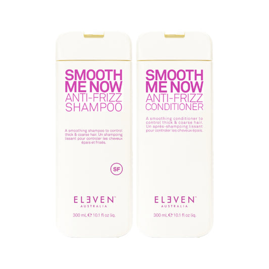 Eleven Australia Smooth Me Now Anti Frizz Shampoo & Conditioner 300ml Bundle - Kess Hair and Beauty