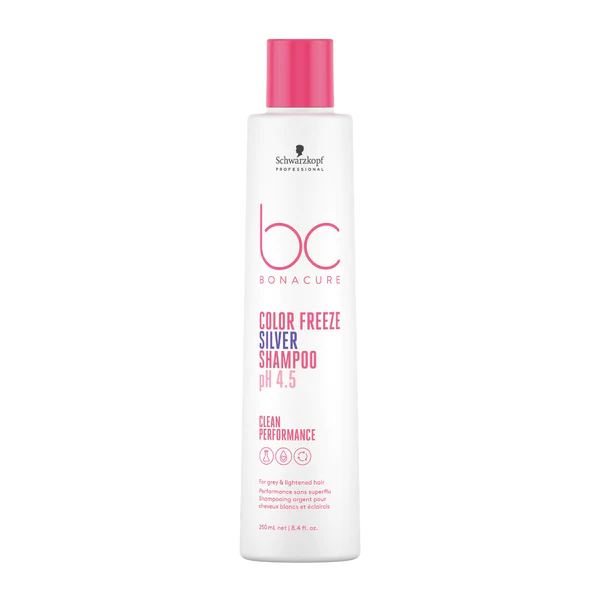 Schwarzkopf Professional BC Bonacure Ph 4.5 Color Freeze Silver Shampoo 250ml - Kess Hair and Beauty
