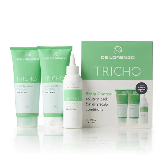 DE LORENZO TRICHO SCALP CONTROL PACK - OILY SCALP (GREEN PACK) - Kess Hair and Beauty