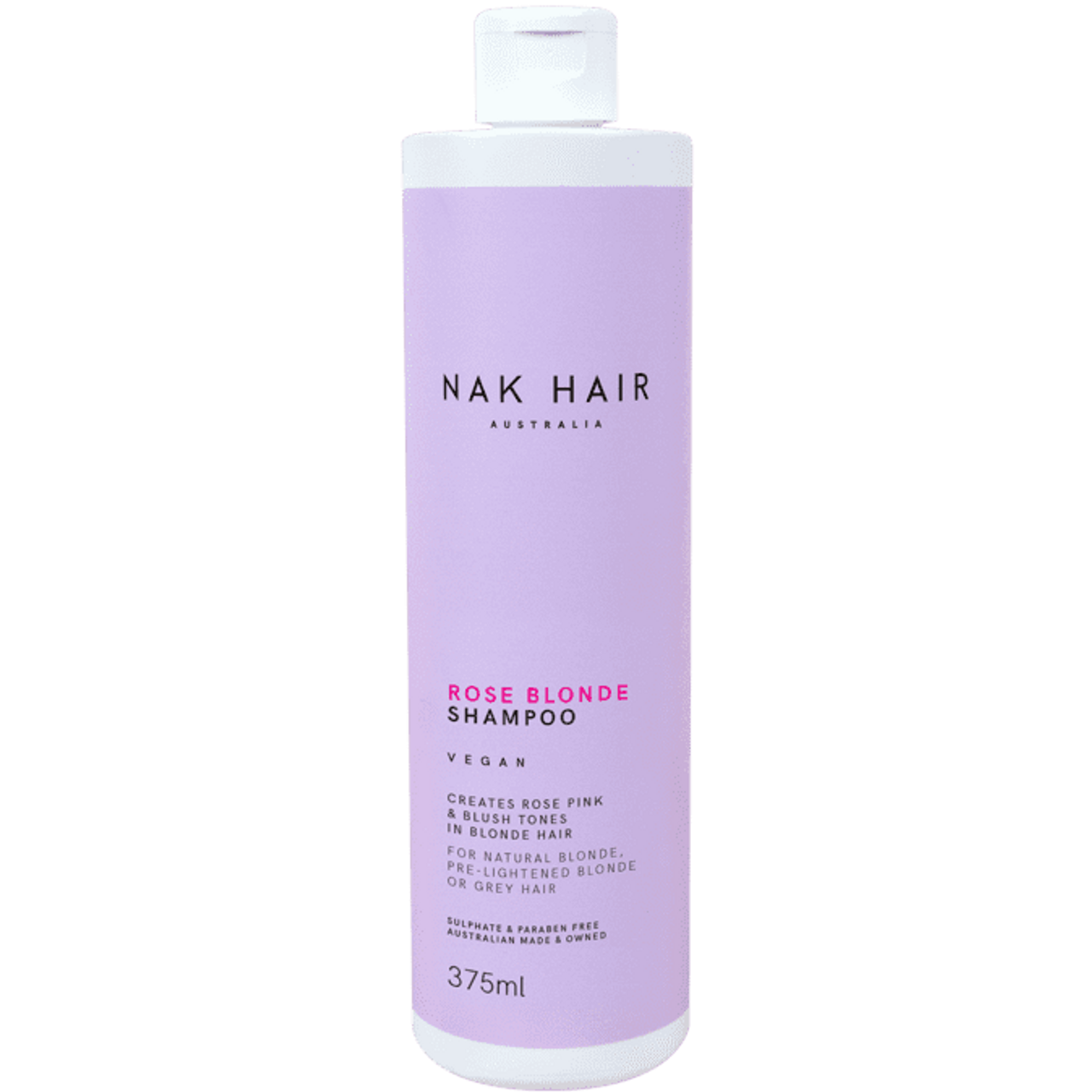 NAK Hair Rose Blonde Shampoo 375ml - Kess Hair and Beauty