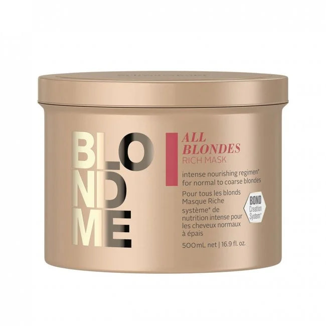 Schwarzkopf BlondMe All Blondes RICH Mask 500ml - Kess Hair and Beauty