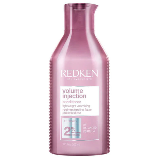 Redken Volume Injection conditioner bottle, pink, 300ml