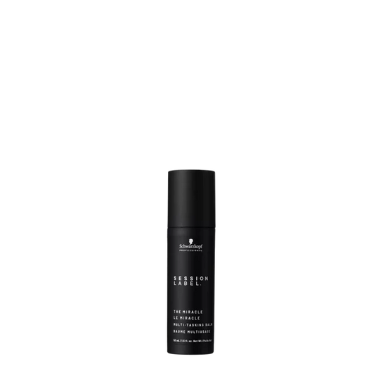 Black cylindrical balm bottle with Session Label branding and product label