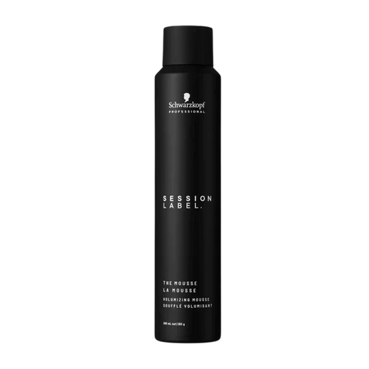 Schwarzkopf Session Label The Mousse volumizing mousse bottle, black canister