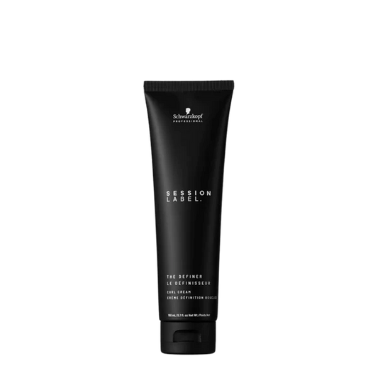 Curl defining cream tube by Schwarzkopf Session Label, black squeeze tube, 150ml